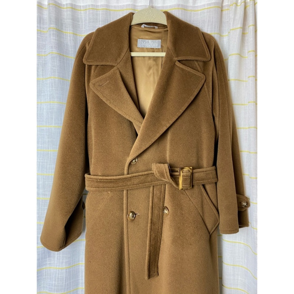 MAX MARA Camel Wool Coat - Picture 3 of 9